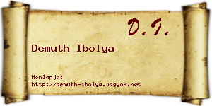 Demuth Ibolya névjegykártya